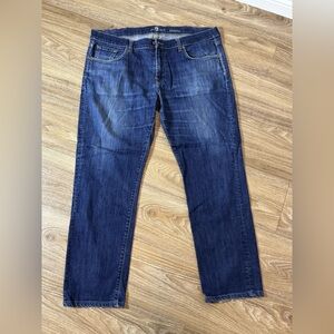 7 For All Mankind Blue Straight Jeans Classic Style